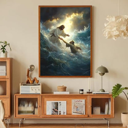 Jesus Paint by Numbers Kit for Adults Framed Canvas 12X16 in, Frameworkless - color: YH02803