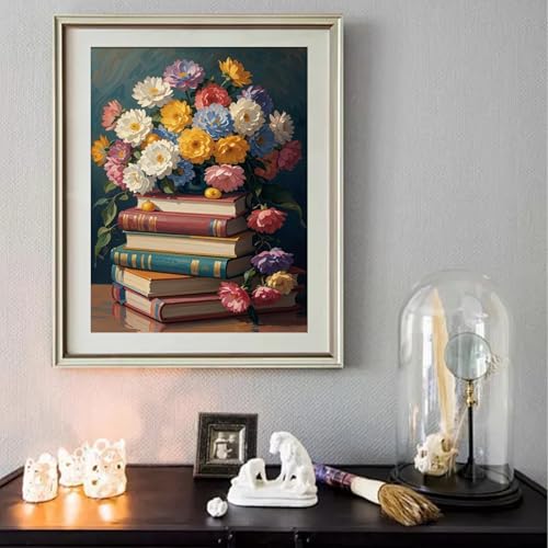 Gamteldot Diamond Art Kits for Adults - Book Diamond Art - color: Book Flower
