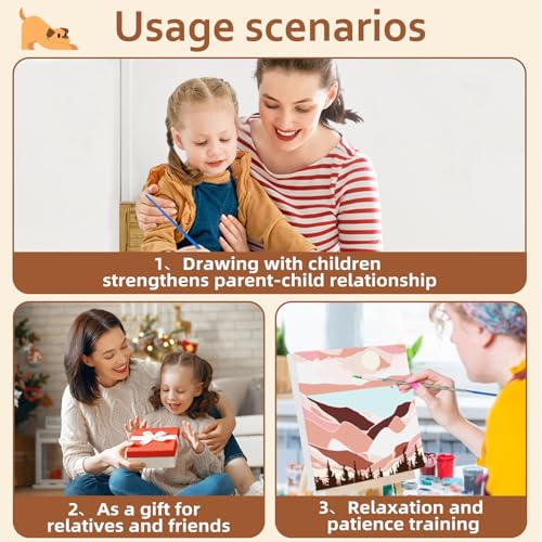 Reivworl Deer Paint by Numbers Kit for Adults Beginner 16×20 inch - color: 01-deer
