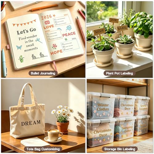 22 Fonts 13 Sizes (0.25"-2") Small Letter Stencils for Painting, 38Pcs Reusable Alphabet & Number Stencils in Script & Cursive for Wood Crafts