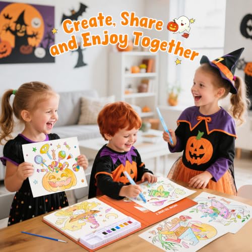 JoyCat Paint with Water Coloring Books for Toddlers (Halloween) - style: Halloween