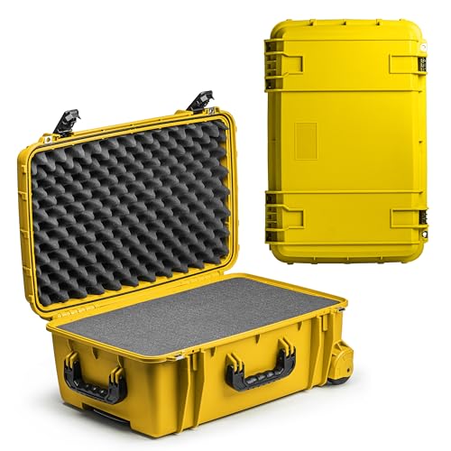 Seahorse 920 Heavy Duty Protective Dry Box Case With Customizable Accuform Foam - USA Made for Professional Photographers/TSA Approved/Mil Spec / IP67 Waterproof - color: Yellow