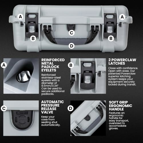 NANUK 930 Hard Case with Customizable Cubed Foam, Waterproof, Carry On - color: Silver, style: Cubed Foam