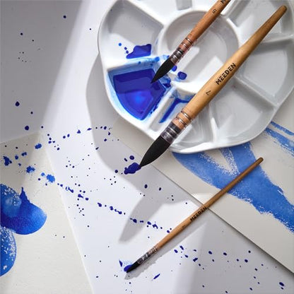 MEEDEN Watercolor Brushes Professional - Synthetic Squirrel Hair Artist Paint Brushes Set with Beech Wood Handle Great for Artists Hobbyists Size 5 - size: Size 5 - 1 Count