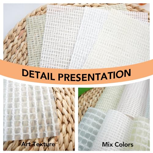 Colorful Textured Fabric(misty lattice mesh, Close to A5 size) - color: misty lattice mesh