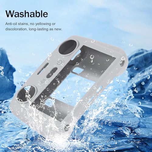 RC 2 Protective Silicone Cover for DJI RC2 Drone Remote Controller, Anti-Glare Screen Shade & Shockproof Case Controller Accessories,Compatible with Mini 5 Pro/Mini 4 Pro/Air 3S/Mavic 4 Pro - color: Grey, style: RC2 Remote Controller
