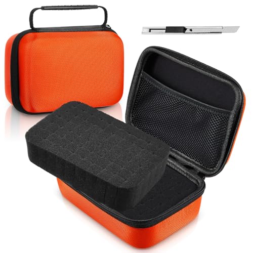 Relaxweex Hard Case with Foam, 7.1 X 4.7 X 3.1 Inch, Orange - color: Orange, size: 7.1 x 4.7 x 3.1 inch