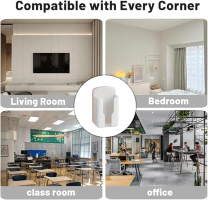 Universal Remote Control Holders Wall Mount AC Fan Media Player TV Controller Rack Stand, Self Adhesive Storage Box Case Organizer, Easy Manipulate Clicker for Home Office School White - color: white
