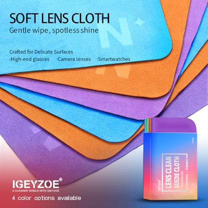 8-Pack Microfiber Lens Cleaning Cloth, Lint-Free & Scratch-Free