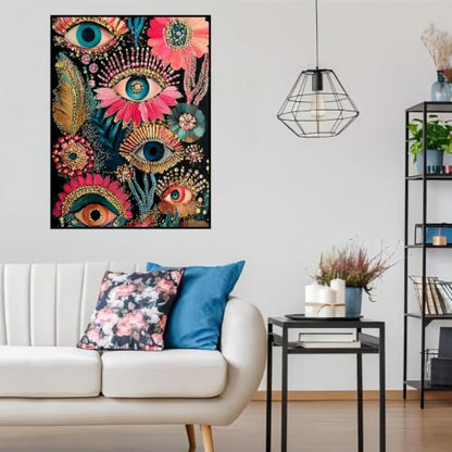 Lophomie Diamond Art Kits for Adults, 5D Evil Eye Diamond Painting Kits - color: Evil Eye Diamond Art, size: 12x16in (30x40cm)