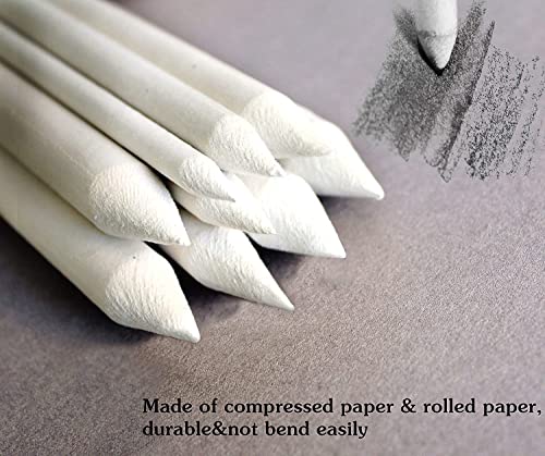 N NOROCME 10 PCS Blending Stumps,Sponge Pens and Sandpaper Pencil Sharpener - size: 10 count