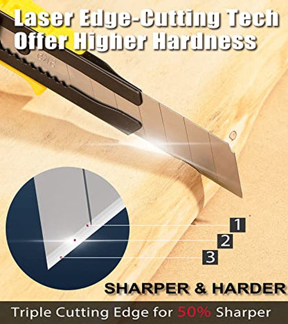 DOWELL 18mm Snap Off Blade SK5, Box Cutter Blades, 30 Pcs