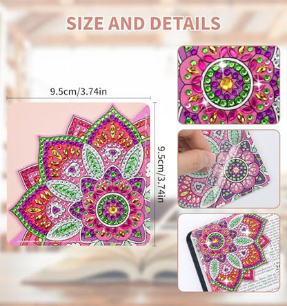 8 PCS Diamond Art Bookmarks, Diamond Painting Bookmarks for Book Lovers - color: Multicolor