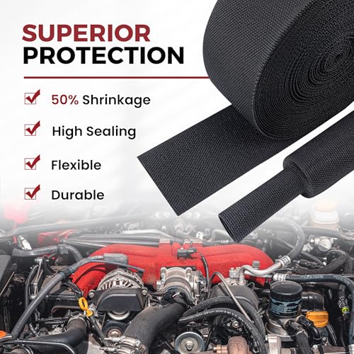 2:1 Ratio Heat Shrinkable Braided Wiring Sleeving 3/4" ID-30ft - size: 3/4inch-30ft, style: 30ft
