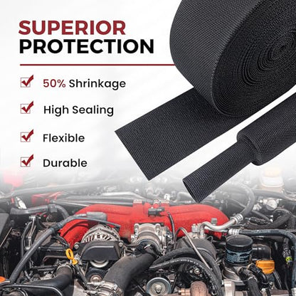 2:1 Ratio Heat Shrinkable Braided Wiring Sleeving 3/4" ID-30ft - size: 3/4inch-30ft, style: 30ft