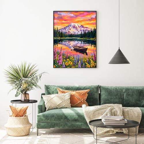 Diamond Art Kits for Adults, Sunset Diamond Painting Kit, 12 x 16 Inch - color: CYDP1P05