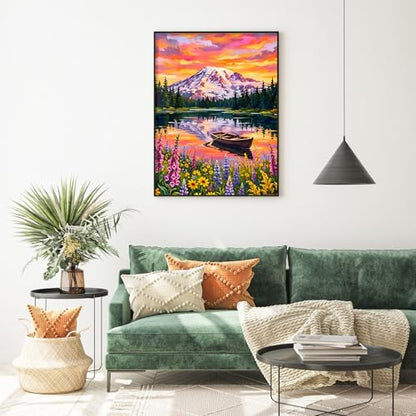Diamond Art Kits for Adults, Sunset Diamond Painting Kit, 12 x 16 Inch - color: CYDP1P05