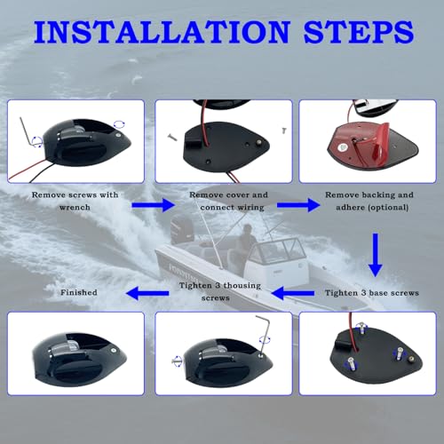 Red/Green Boat Navigation Lights, Waterproof Marine Bow Light - color: Red / Green-separate