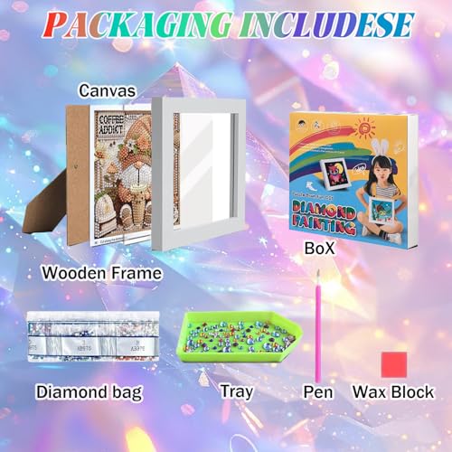 WEMEON Gnome Diamond Art Kits for Kids with Frame 7x7 inch - color: Gnome