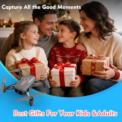 Mini Drone with Camera, Remote Control Drone for Ages 8-12 & Beginner - color: Grey