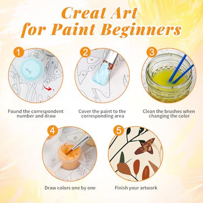 4 Pack Framed Paint by Numbers Kit for Adults, Christian, 8 x 12 Inch - color: TRTDOP4F202