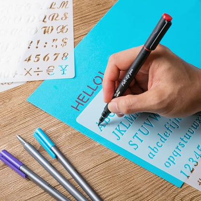 Mr. Pen- Letter Stencils, 4x7 Inch, 12 Pack - style: Letter Stencils