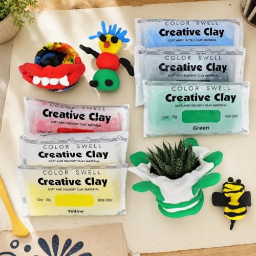 Color Swell Creative Clay Bulk Pack, 80 Packs of 1oz