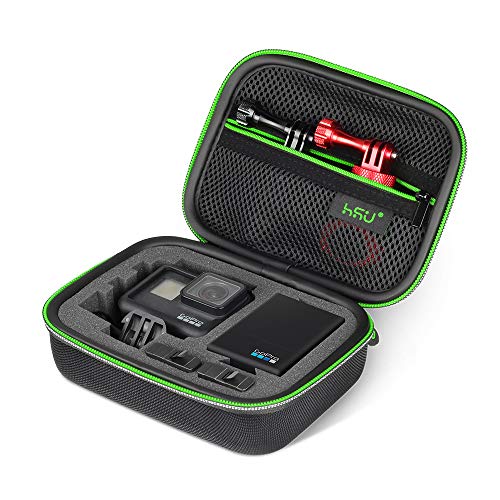 HSU Carrying Case for GoPro Camera and Accessories (Small Size Green) - color: Green