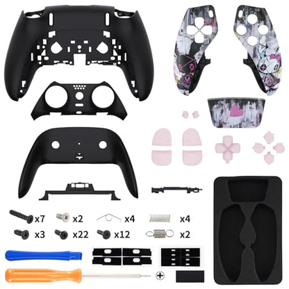 eXtremeRate Full Set Shell Buttons Touchpad Cover Compatible with p s 5 Edge Controller, Lovely Punky Bunny Replacement Decorative Trim Shell Front Back Plates Compatible with p-s-5 Edge Controller - color: Lovely Punky Bunny