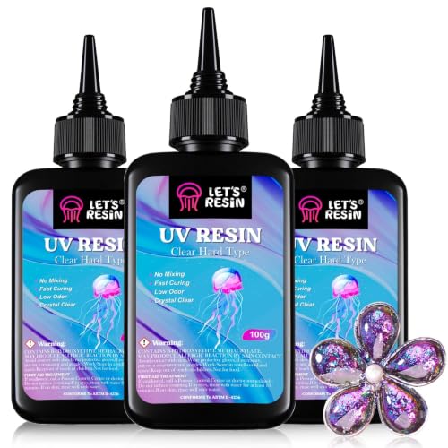 LET'S RESIN UV Resin, 300g Hard Resin Kit for Craft, Casting, Silicone Mold - size: 300g