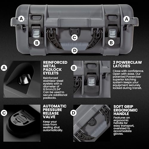 NANUK 920 Pro Photo Kit Case, Waterproof Hard Case, Carry-On - color: Graphite, style: Pro Photo Kit