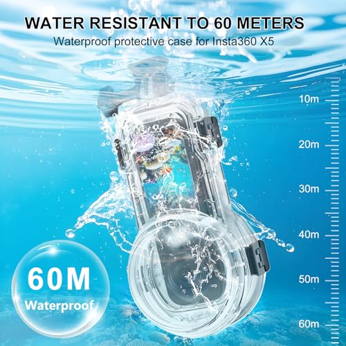 60M/196FT Invisible Diving Case for Insta360 X5