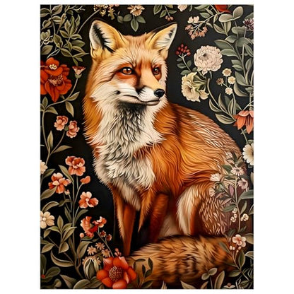 Fox Paint by Numbers Kit for Adults, 16x20 inch - color: Fox