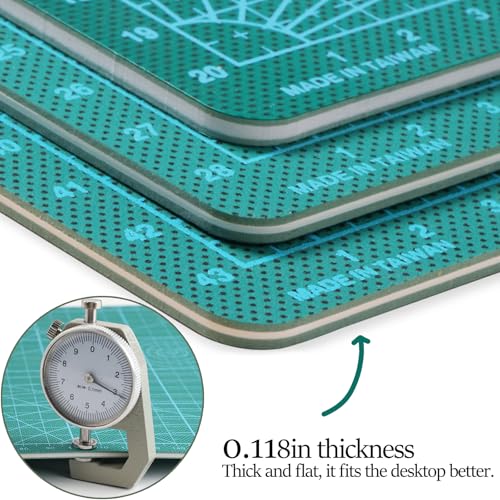 A4 Self Healing Cutting Mat, 12 x 8 in, Green - size: 11.8"L x 8.7"W