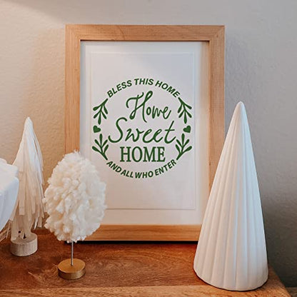 Silk Screen Stencils Transfers Reusable Self Adhesive Mesh Screen Stencil Kit for Chalkboard Fabric(Home Sweet Home) - color: sweet home