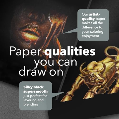 Castle Art Supplies Heavy Black Sketchpad Paper for Artists - 9 x 12in
