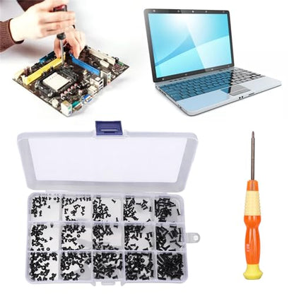 450 Pcs Laptop Screws Kit, 15 Sizes M2 M2.5 M3 with Storage Box