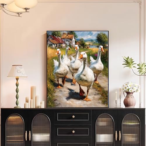 XTCIXAL Paint by Numbers Kit for Adults, Duck, 16X20 Inch - color: 03-Duck