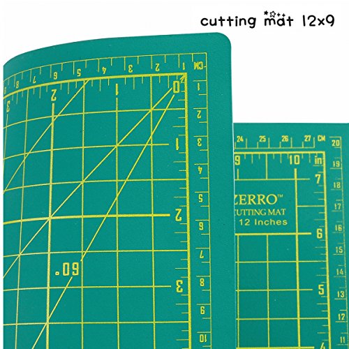 ZERRO Cutting Mat 12" x 9" Self Healing Rotary Cutting Mat A4 - size: 12"L x 9"W