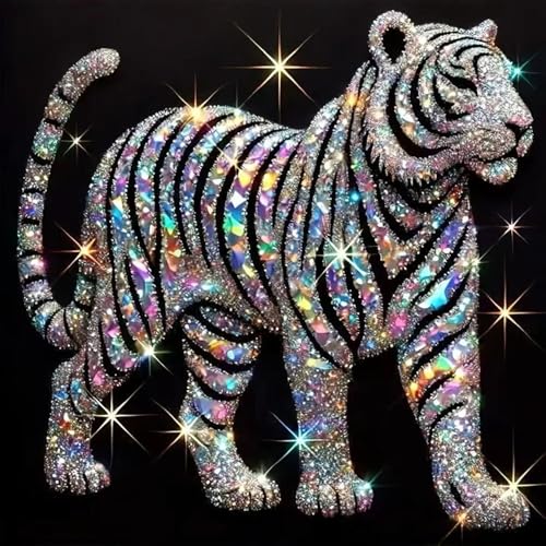 Tiger 5D Diamond Painting Kits for Adults Beginners,Arts Craft for Adults