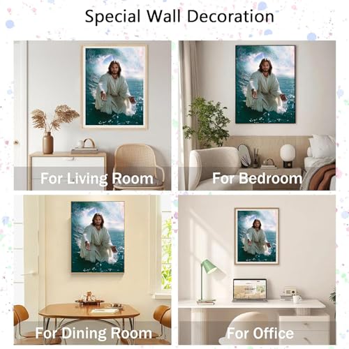 TOPCLTV Jesus Diamond Art Kits for Adults,5D Christian Diamond Painting Kit - color: HS001-1