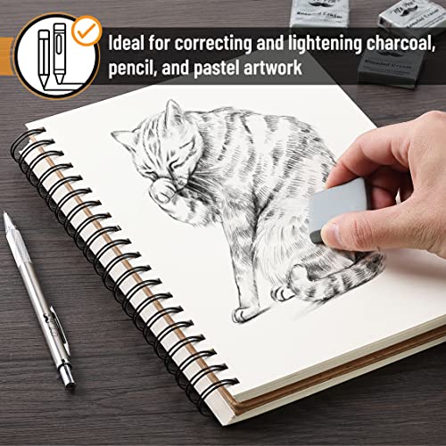 Mr. Pen- Kneaded Erasers, 1.44" x 1.36", 3 Pack, Gray - color: Gray, size: 3 Pack, 1.44" x 1.36"