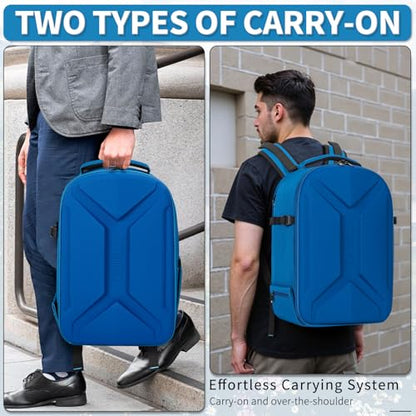 TORIBIO Large Hardshell Camera Backpack DSLR/SLR/Mirrorless Photography Bag - color: Blue
