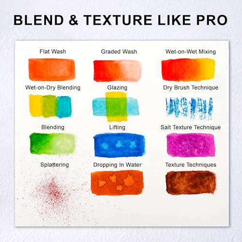 168 Solid Watercolor Paint Set with Brushes and Blank Coloring Book - color: 168 Colors