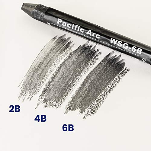 Pacific Arc Jumbo Water Soluble Graphite Sticks Set of 3, Soft 2B, 4B, 6B - style: 2B, 4B, 6B