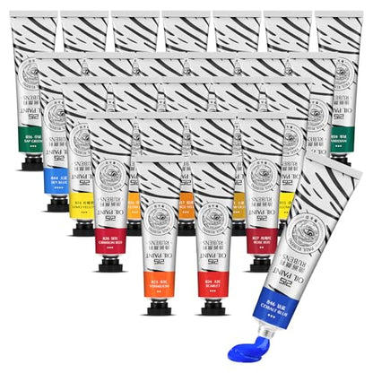 Paul Rubens Oil Paint, 24 Colors*20 ml Tubes, Professional Bright Colors