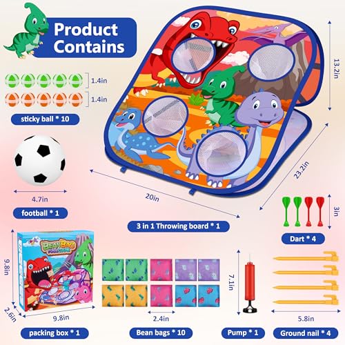 Animal Bean Bag Toss Game Toy Outdoor Toss Game - color: Dinosaur