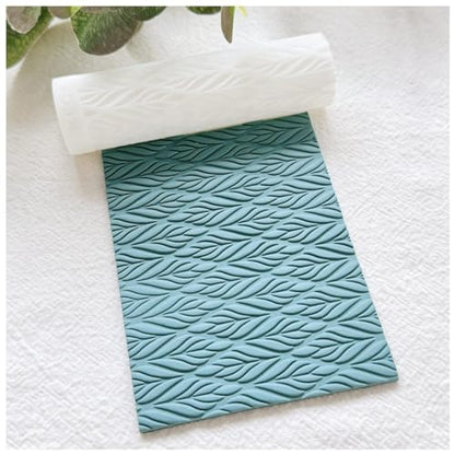 KEOKER Polymer Clay Texture Roller - Great for Making Earrings, Like Texture Sheets, Works with Clay Cutters (Boho Leaves) - color: boho leaves