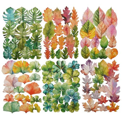 270 Pcs Leaf Stickers for Scrapbooking and Journaling - color: Simple Leaves