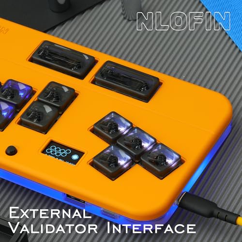 Leverless Controller Arcade Stick Mini Keypad,16Key All-Button Arcade Controller Gamingpad (Yellow) - color: Yellow